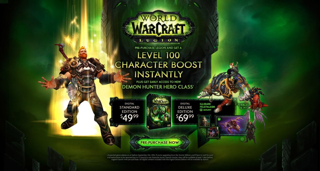 World of Warcraft: Legion выйдет в сентябре следующего года. - Изображение 1 World of Warcraft: Legion выйдет в сентябре следующего года. - Изображение 1